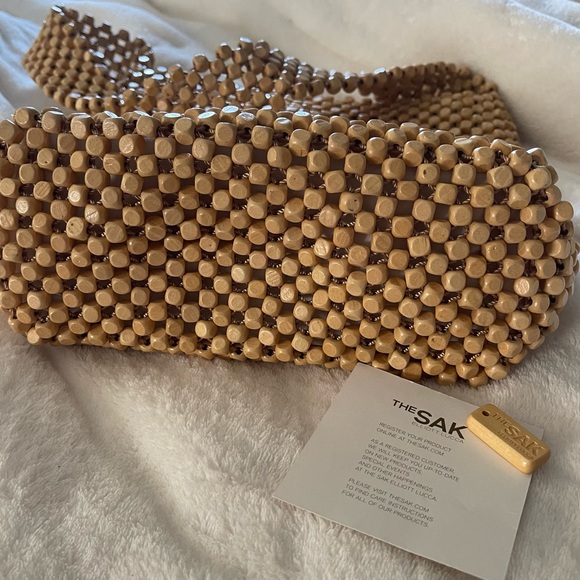 VINTAGE THE SAK WOOD BEADED RARE BAG - Picture 4 of 9